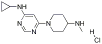 Cyclopropyl-[6-(4-MethylaMino-piperidin-1-yl)-pyriMidin-4-yl]-aMine hydrochloride Structure