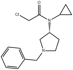 N-((R)-1-Benzyl-pyrrolidin-3-yl)-2-chloro-N-cyclopropyl-acetaMide 구조식 이미지