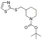 3-(Thiazol-2-ylsulfanylmethyl)-piperidine-1-carboxylic acid tert-butyl ester 구조식 이미지