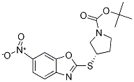 (S)-3-(6-Nitro-benzooxazol-2-ylsulf
anyl)-pyrrolidine-1-carboxylic acid
tert-butyl ester 구조식 이미지