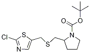 2-(2-Chloro-thiazol-5-ylMethylsulfa
nylMethyl)-pyrrolidine-1-carboxylic
acid tert-butyl ester 구조식 이미지