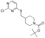 4-(2-Chloro-pyriMidin-4-ylsulfanylM
ethyl)-piperidine-1-carboxylic acid
tert-butyl ester Structure