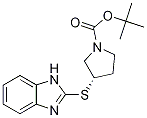 (S)-3-(1H-BenzoiMidazol-2-ylsulfany
l)-pyrrolidine-1-carboxylic acid te
rt-butyl ester 구조식 이미지