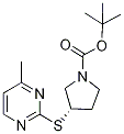 (S)-3-(4-Methyl-pyriMidin-2-ylsulfa
nyl)-pyrrolidine-1-carboxylic acid
tert-butyl ester Structure