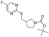 3-(5-Fluoro-pyriMidin-2-ylsulfanylM
ethyl)-pyrrolidine-1-carboxylic aci
d tert-butyl ester Structure