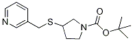 3-(Pyridin-3-ylMethylsulfanyl)-pyrr
olidine-1-carboxylic acid tert-buty
l ester Structure