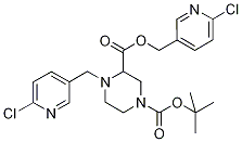 4-(6-Chloro-pyridin-3-ylmethyl)-piperazine-1,3-dicarboxylic acid 1-tert-butyl ester 3-(6-chloro-pyridin-3-ylmethyl) ester Structure