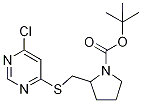 2-(6-Chloro-pyriMidin-4-ylsulfanylM
ethyl)-pyrrolidine-1-carboxylic aci
d tert-butyl ester Structure