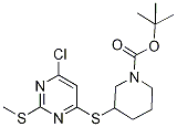 3-(6-Chloro-2-Methylsulfanyl-pyriMi
din-4-ylsulfanyl)-piperidine-1-carb
oxylic acid tert-butyl ester Structure