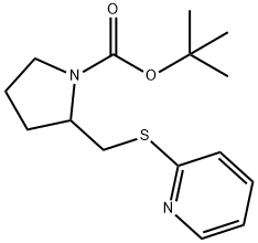 2-(Pyridin-2-ylsulfanylmethyl)-pyrrolidine-1-carboxylic acid tert-butyl ester Structure