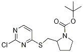 2-(2-Chloro-pyriMidin-4-ylsulfanylM
ethyl)-pyrrolidine-1-carboxylic aci
d tert-butyl ester Structure