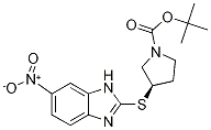 (R)-3-(6-Nitro-1H-benzoiMidazol-2-y
lsulfanyl)-pyrrolidine-1-carboxylic
acid tert-butyl ester Structure