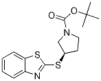 (R)-3-(Benzothiazol-2-ylsulfanyl)-p
yrrolidine-1-carboxylic acid tert-b
utyl ester 구조식 이미지