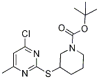 3-(4-Chloro-6-Methyl-pyriMidin-2-yl
sulfanyl)-piperidine-1-carboxylic a
cid tert-butyl ester 구조식 이미지