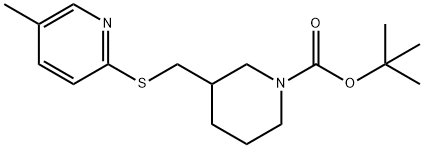 3-(5-Methyl-pyridin-2-ylsulfanylMet
hyl)-piperidine-1-carboxylic acid t
ert-butyl ester 구조식 이미지