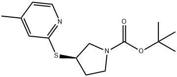 (R)-3-(4-Methyl-pyridin-2-ylsulfany
l)-pyrrolidine-1-carboxylic acid te
rt-butyl ester 구조식 이미지