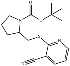 2-(3-Cyano-pyridin-2-ylsulfanylMeth
yl)-pyrrolidine-1-carboxylic acid t
ert-butyl ester Structure