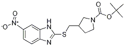 3-(6-Nitro-1H-benzoiMidazol-2-ylsul
fanylMethyl)-pyrrolidine-1-carboxyl
ic acid tert-butyl ester Structure