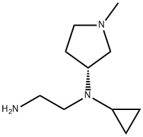 N*1*-Cyclopropyl-N*1*-((R)-1-Methyl-pyrrolidin-3-yl)-ethane-1,2-diaMine 구조식 이미지