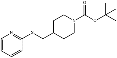 4-(Pyridin-2-ylsulfanylmethyl)-piperidine-1-carboxylic acid tert-butyl ester Structure