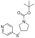 (S)-3-(Pyridin-4-ylsulfanyl)-pyrrolidine-1-carboxylic acid tert-butyl ester Structure