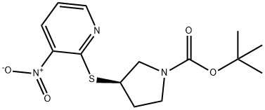 (R)-3-(3-니트로-피리딘-2-일술파닐)-피롤리딘-1-카르복실산tert-부틸에스테르 구조식 이미지