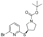 (R)-3-(6-BroMo-pyridin-2-ylsulfanyl
)-pyrrolidine-1-carboxylic acid ter
t-butyl ester Structure