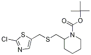 2-(2-Chloro-thiazol-5-ylMethylsulfa
nylMethyl)-piperidine-1-carboxylic
acid tert-butyl ester 구조식 이미지