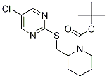 2-(5-Chloro-pyriMidin-2-ylsulfanylM
ethyl)-piperidine-1-carboxylic acid
tert-butyl ester Structure