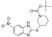 3-(6-Nitro-1H-benzoiMidazol-2-ylsul
fanyl)-piperidine-1-carboxylic acid
tert-butyl ester 구조식 이미지