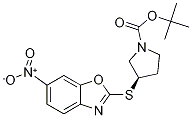 (R)-3-(6-Nitro-benzooxazol-2-ylsulf
anyl)-pyrrolidine-1-carboxylic acid
tert-butyl ester Structure