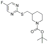 3-(5-Fluoro-pyriMidin-2-ylsulfanylM
ethyl)-piperidine-1-carboxylic acid
tert-butyl ester Structure