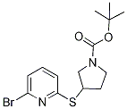 3-(6-BroMo-pyridin-2-ylsulfanyl)-py
rrolidine-1-carboxylic acid tert-bu
tyl ester Structure