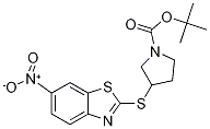 3-(6-Nitro-benzothiazol-2-ylsulfany
l)-pyrrolidine-1-carboxylic acid te
rt-butyl ester 구조식 이미지