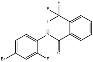 N-(4-bromo-2-fluorophenyl)-2-(trifluoromethyl)benzamide 구조식 이미지