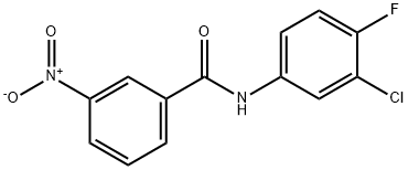 N-(3-chloro-4-fluorophenyl)-3-nitrobenzamide Structure