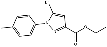 5-Bromo-1-p-tolyl-1H-pyrazole-3-carboxylic acid ethyl ester Structure