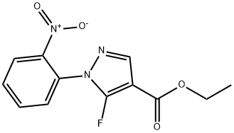 ethyl 5-fluoro-1-(2-nitrophenyl)-1H-pyrazole-4-carboxylate 구조식 이미지