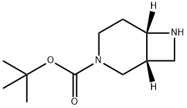 (1R,6S)-3-Boc-3,7-diazabicyclo[4.2.0]octane 구조식 이미지