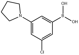 3-Chloro-5-(pyrrolidin-1-yl)phenylboronic acid 구조식 이미지