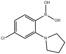 4-Chloro-2-(pyrrolidin-1-yl)phenylboronic acid 구조식 이미지