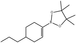 4,4,5,5-Tetramethyl-2-(4-propylcyclohex-1-enyl)-1,3,2-dioxaborolane Structure