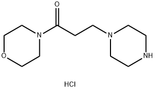 1-Morpholin-4-yl-3-piperazin-1-yl-propan-1-one 2HCl 구조식 이미지