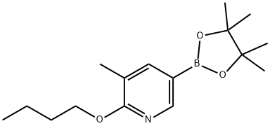 2-butoxy-3-Methyl-5-(4,4,5,5-tetraMethyl-1,3,2-dioxaborolan-2-yl)pyridine Structure
