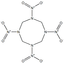 Octahydro-1,3,5,7-tetranitro-1,3,5,7-tetrazocine Solution 구조식 이미지