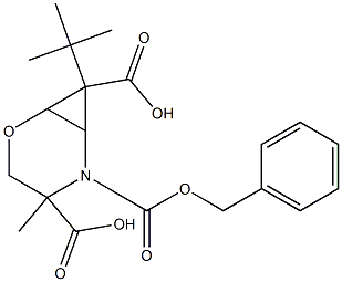 2-Benzyl 7-tert-butyl 3-methyl 5-oxa-2-aza-bicyclo[4.1.0]heptane-2,3,7-tricarboxylate Structure
