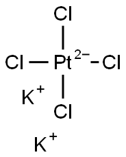 Potassium tetrachloroplatinate, 99.99% 구조식 이미지