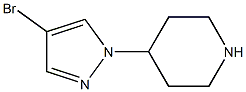 4-(4-broMo-1H-pyrazol-1-yl)piperidine Structure