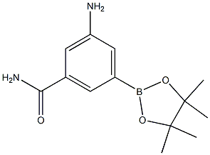 3-aMino-5-(4,4,5,5-tetraMethyl-1,3,2-dioxaborolan-2-yl)benzaMide Structure