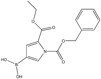 1-(benzyloxycarbonyl)-5-(ethoxycarbonyl)-1H-pyrrol-3-ylboronic acid 구조식 이미지